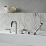 COALBROOK ZURICH  5TH DECK MOUNTED SWIVEL SPOUT BATH FILLER WITH PULL OUT HANDSHOWER