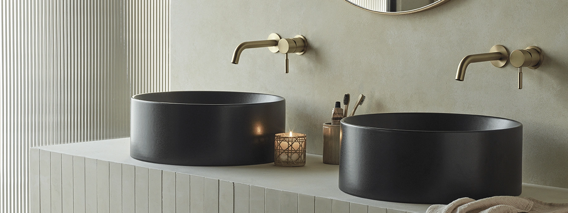 Coalbrook brushed brass banner